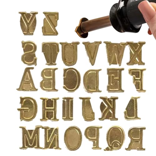 Brennbuchstaben Set aus Holz - Brennstempel aus Holz, Brenntipps aus Holz Blindwerkzeuge | Stempelstempel für Kupferholz, Skulptur von Kopfwerkzeugen für