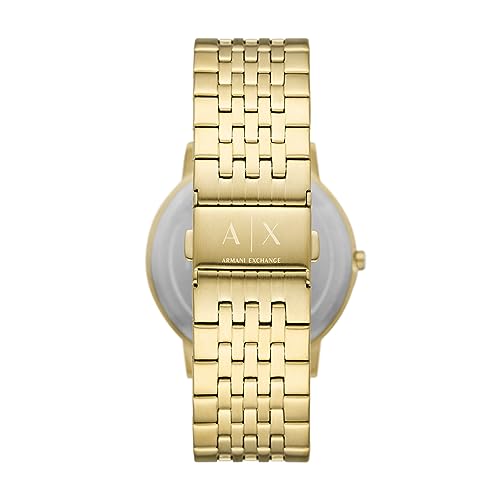Armani Exchange Stainless Steel Analog Gold Dial Men Watch-Ax2871, Gold Band - Image 3
