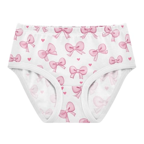 Wusikd Pink Bows 2 Girls' Underwear Cotton Girls Briefs Soft Toddler Underwear 2T