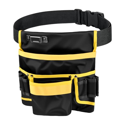 Cinturón de Herramientas Magnético Ajustable con 12/28 Bolsillos, Porta Herramientas Resistente para Electricistas, Carpinteros y Construcción, Organizador Multifuncional de Trabajo para Hombre (A)