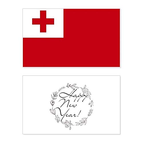Tarjeta conmemorativa de Tonga País de Oceanía con Bandera Nacional