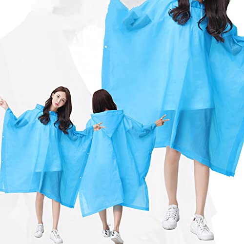 Impermeable mujer lluvia poncho con capucha largo activo para acampar 3
