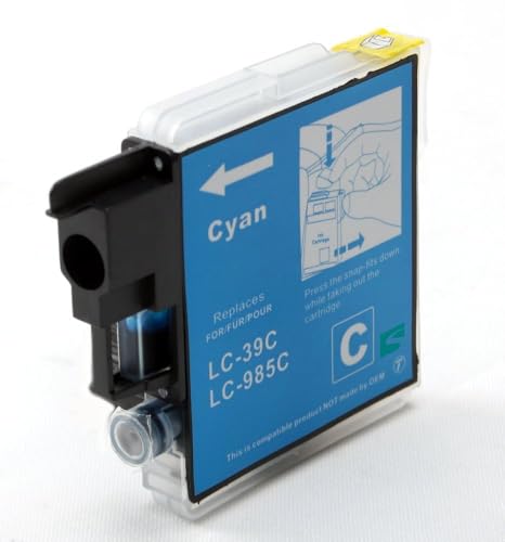Image of Compatible Ink Cartridges for Brother LC39 /LC985, (CMYK) XL, 4-Pack Black - 30ml, / Cyan - 20.5ml XL, / Magenta - 20.5ml, / Yellow - 20.5ml Use for DCPJ125, DCPJ315W, DCPJ515W Printers