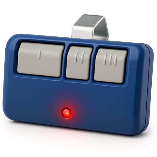 Image of 893LM 893Max Garage Door Remote for LiftMaster Chamberlain Craftsman, Blue | 1-pack universal replacement clicker for 5 Learn Button systems, DIY easy and self-programming