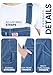 NY Threads Men's Denim Bib Overall Relaxed Fit Workwear with Adjustable Straps and Multiple Pockets, 38W x 30L, Stone Washed