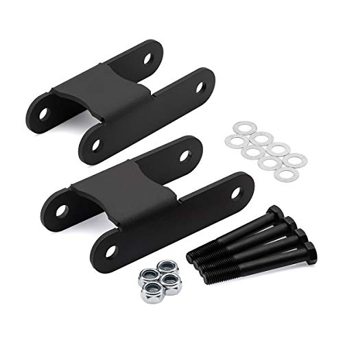 Heavy Metal Suspensions - Fits 2004-2017 Chevrolet Colorado (2WD 4WD) 2" Rear Lift Shackles High Strength Carbon Steel Lift Kit