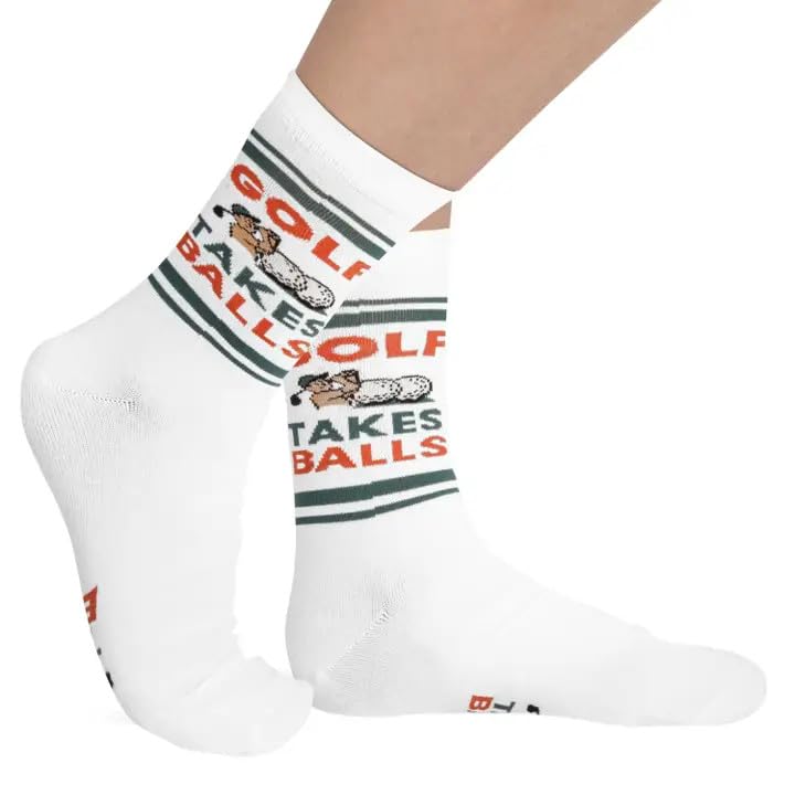 Golf Takes Balls Funny Socks Novelty Gag Gift for Golfer Men Adult Humor view 2