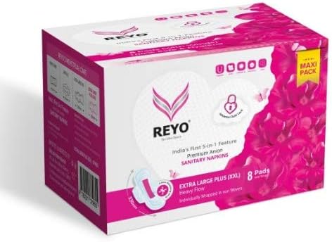 Lady Anion Reyo Superior Quality Sanitary Napkin(330 mm- 7 Pads) Pack of 2