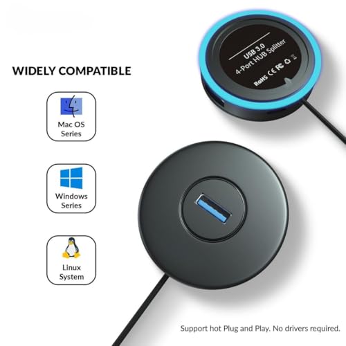 Aliens 4-Ports USB A to USB 3.0 HUB, 5 Gbps High-Speed Data Transfer & Fast Charging | Compatible for Laptops, Desktops, Notebooks, MacBook, Mac... - Image 5