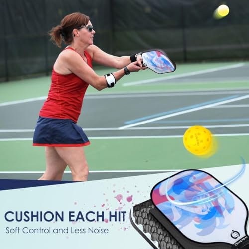 Image of niupipo Pickleball Paddles Set of 2 or 4, USAPA Approved Fiberglass Pickleball Paddle Set with Balls and Bag, Polypropylene Honeycomb Core, Lightweight Pickleball Paddles for Beginners Men Women