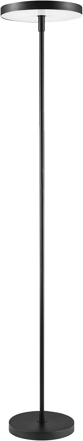 Globe Electric Wi-Fi Smart Floor Lamp, Satin Black, No Hub Required, Voice Activated, 36 Watts, Multicolor Changing RGB, Tunable White 2000K - 5000K, 2500 Lumens, 50,000 Hours, 80 CRI,67589
