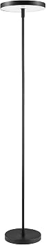 Globe Electric Wi-Fi Smart Floor Lamp, Satin Black, No Hub Required, Voice Activated, 36 Watts, Multicolor Changing RGB, Tunable White 2000K - 5000K, 2500 Lumens, 50,000 Hours, 80 CRI,67589