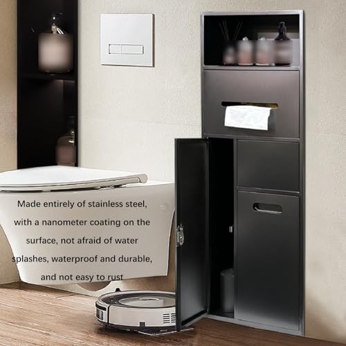 Estante de ducha de acero inoxidable impermeable y resistente al óxido que ahorra espacio para baño, cocina y sala de estar, diseño integrado