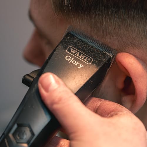 Image of Wahl Glory Professional Clipper, Cord /Cordless Operation, 6000 RPM Powerful Motor, Patented Blade with Integrated Adjustable Lever, Lightweight, Smart LED Indicator, 4.5 Hours Runtime, 2 Years Warranty, 02211-024