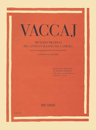 VACCAJ - PRACTICAL METHOD OF ITALIAN SINGING - Soprano/Tenor