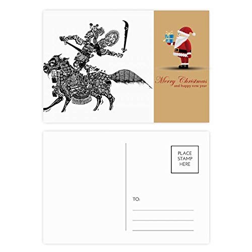 Cartes postales ombres chinoises traditionnelles de Noël pour femme x20
