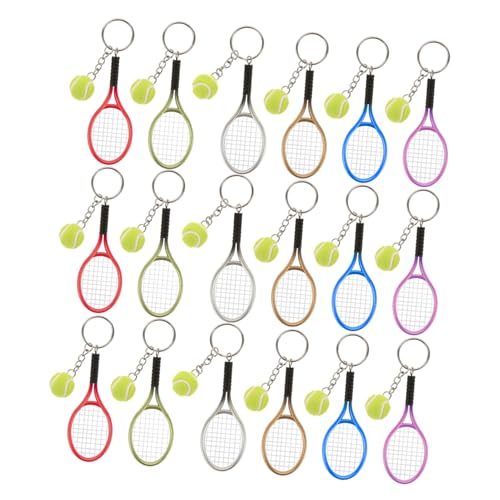 Porte-clés raquette de tennis anneau compact style sport cadeau pour fans