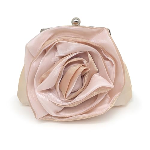 Imagen de Pahajim Bolso Fiesta Mujer Bolso Boda de Flores Clutch Bag Saten Cartera de Mano Pequeño Bolsos de Noche para Invitada Novia Ceremonia Banquete