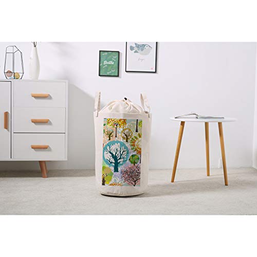 Bolsa impermeable con cordón para ropa de baño con diseño abstracto de árboles 5
