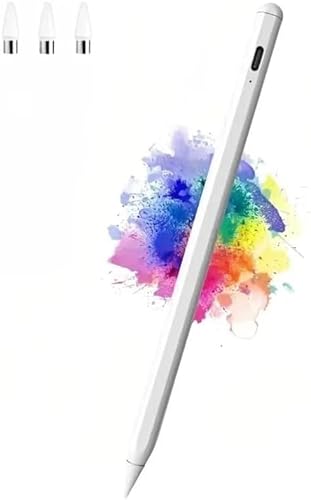 全機種対応 タッチペン スタイラスペン超高精度 極細 ペン尻タッチによるON/OFF ペアリング不要 磁気吸着対応 軽量 耐久 iPad/iPhone/Android/スマホ/タブレット用ペンシル touch pen スムーズな書き心地 手書き (一本白) (タッチペン)