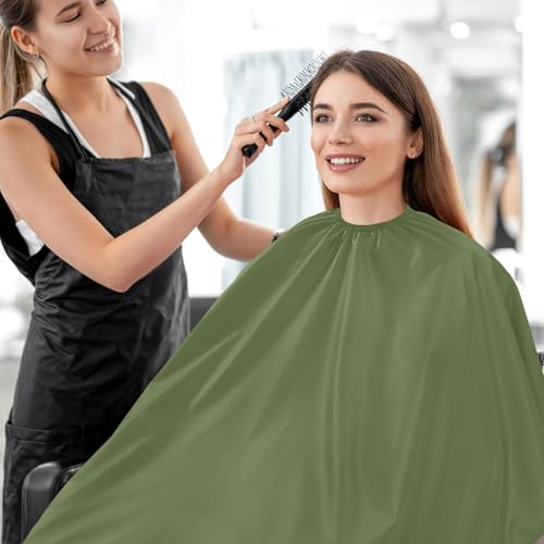 Capa de barbería impermeable color sólido para hombre miniatura 7