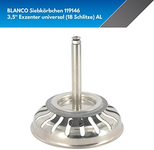 Blanco 119146 Kosz Sitkowy Część Zamienna Do Zlewu Ze Stali Nierdzewnej, Srebrny, 7.9 Cm/18 Otworów Odpływowych