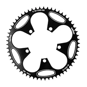 UJEAVETTE 110Bcd Bike Narrow Wide Chainring 50-60T for Sprocket Crankset Black 56T