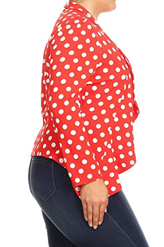 Women's Plus Size Long Sleeves Office Workwear Solid Blazer Jacket Made in USA2