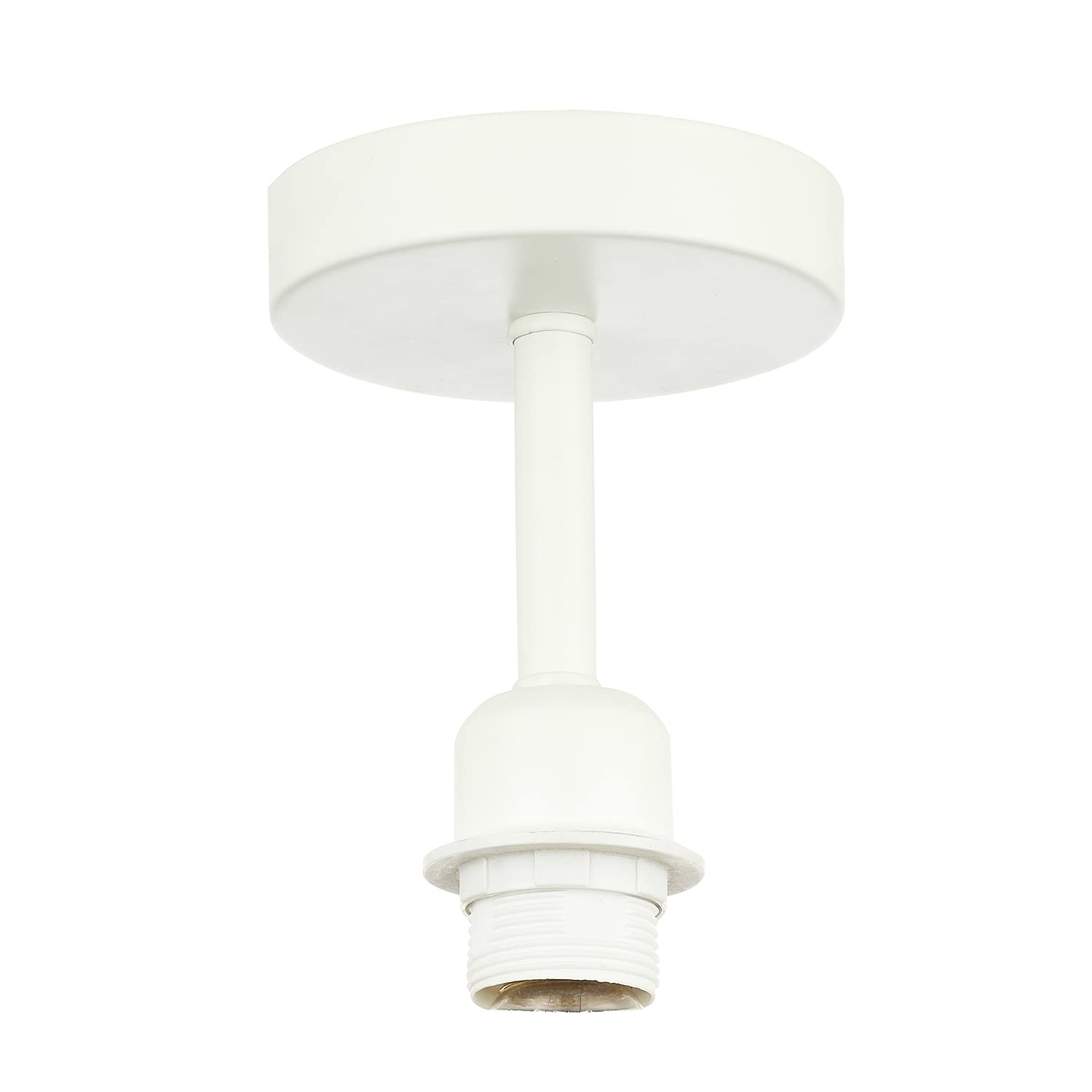 Rackhams White/Light Traditional Matt Ceiling Fitting For Industrial Style Bulbs