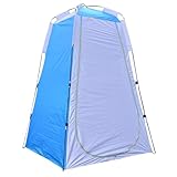 Owddddtnxc Toilet Tents for Camping, 170T Water & Sun Proof Shower Tent with Zippered Door, Windproof Rope & Peg for Outdoor