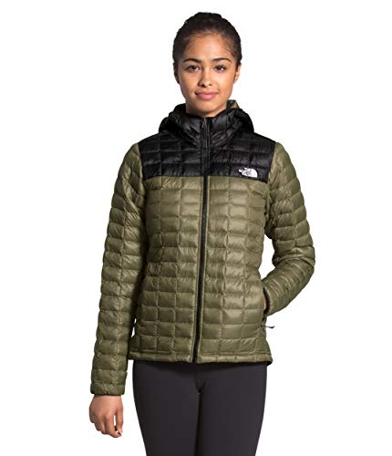 The North Face Women's ThermoBall Eco Hoodie, Burnt Olive Green Matte/TNF Black Matte, S
