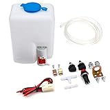 12V Universal Car Windshield Washer Pump Washer System Tool Kit with Pump Jet Button Switch