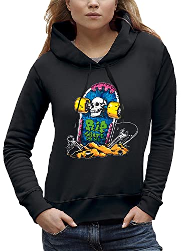 Sweat à capuche RIP femme pour éviter le froid en planche de skateboard