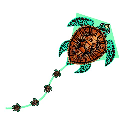 X Kites DLX Diamond Turtle Kite with FancyTails, 26 Inches