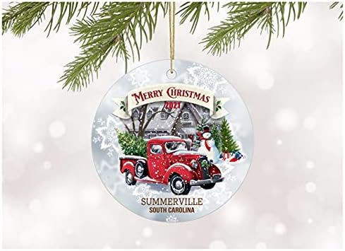 Sc Christmas Music Summerville Area Churches 2022 Amazon.com: 2021 Merry Christmas Ornament City Summerville South Carolina  Ornaments Xmas Tree Decoration For Home Holiday Party Deco Gift Family  Friends Presents Ideas Rustic Mdf Plastic 3": Home & Kitchen