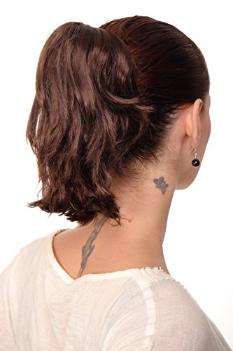 WIG ME UP - T6545-6 Ponytail Hairpiece extension short wild look brown 10inch, Medium ash brown (6), Length: 20cm