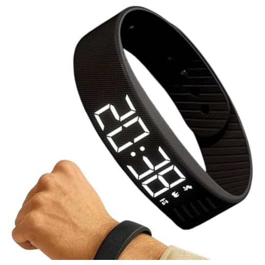 Fitsleeps Alarm 100% Wake-Up Wekker, Fitsleeps Armband, Vibrationsalarm Erinnerung Uhr, Digitale Schrittzähler Uhr mit lautlosem vibrierendem Wecker, wasserdichte Uhrs für Männer und Frauen (Schwarz)
