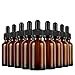 Eye Dropper bottle, Hoa Kinh 24 Pack 2 Oz 60ml Amber Glass Bottles, with Glass Eye Droppers for Essential Oils