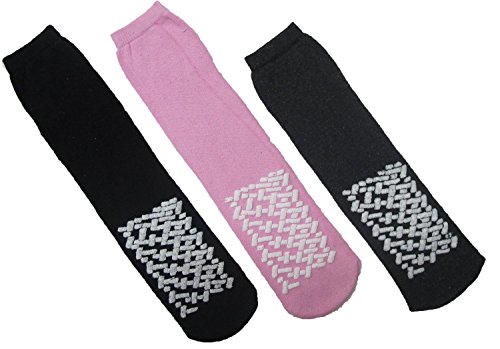 Gilbins Anti-Slip Grip Socks Soft and Warm - Assorted Colors, 6 Pack