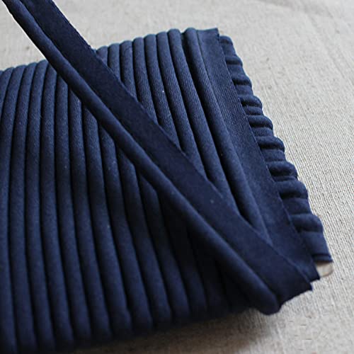 Laceking Premium Quality 16Yards Crafts Maxi Piping Trim, 0.5 Inches Wide Single Fold Bias Tape, Welting Cord, Cotton Polyester Mixed For Sewing, Trimming, Upholstery (Navy) #TOP2