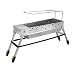 TOMYEUS Grill węgiel drzewny grill szczotkowany stal nierdzewna węgiel drzewny shish kebab grill grill grill 2 półki broil pieczenie kebab stojak do ogrodu podwórka kemping grill gazowy