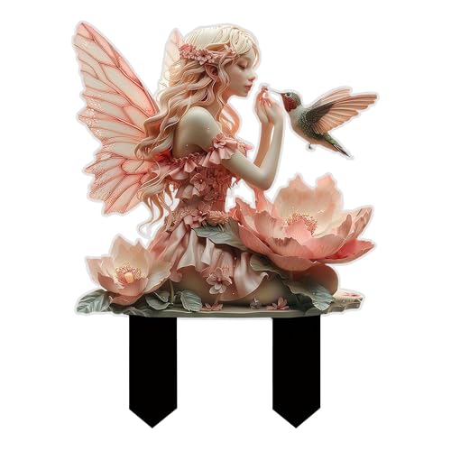 Gxdamxz Elfen Figuren Garten, Fee Gartenfiguren mit Flügeln für...