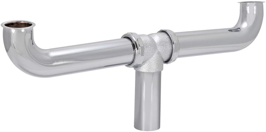 EZ-FLO 1-1/2 Inch x 16 Inch Kitchen Sink End Waste Center Outlet, Direct Connection for Tubular Drain Applications, Chrome Finish, 35014