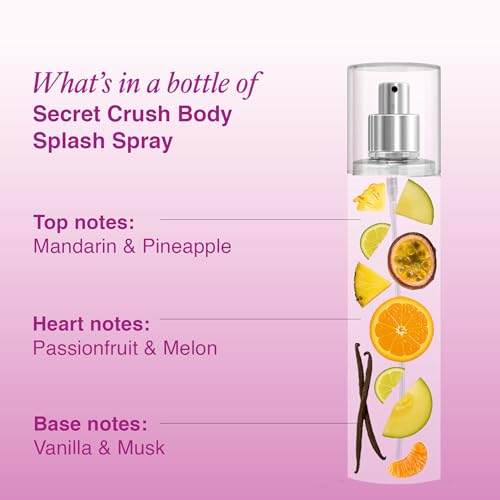Image of Layer'r Wottagirl Secret Crush Body Splash for Women 150ml | Long-lasting body splash with mandarin, pineapple & vanilla notes. Fresh fruity fragrance for everyday wear.