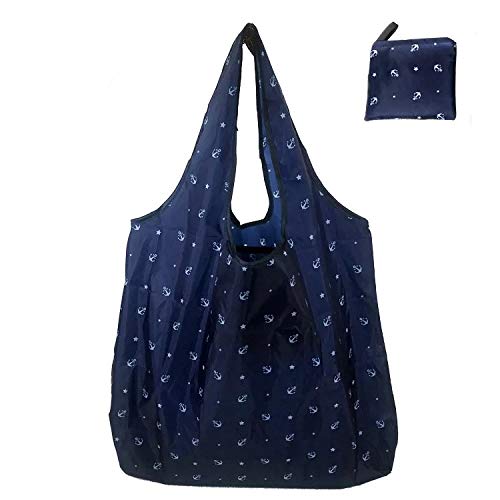 Extra Large Reusable Foldable Ladies Shopping Bag Eco Tote Handbag Fold Away Shopper Bag UK (Pink Flamingo)