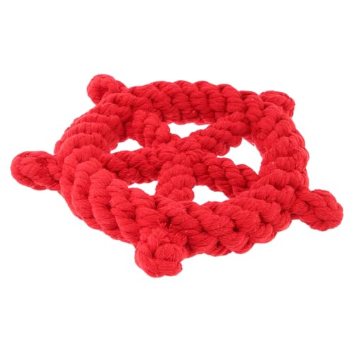 ibasenice 3pcs Puppy Rope Wheel Plush Dog Teething Chew Small Pet Textured Accessories Chewers Pet Puzzles for Dogs Doggy Molars Teething Cleaning Large Puppy Chew Blue