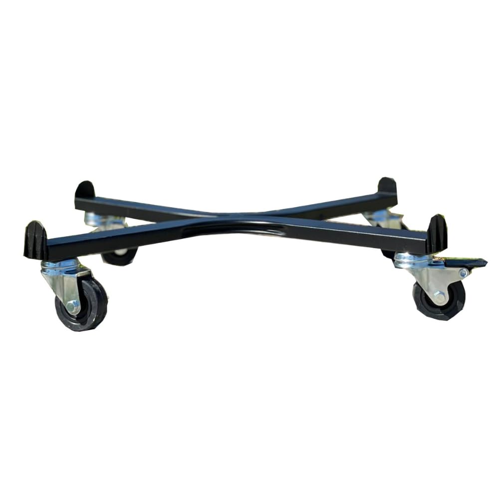 Tecnokit: Carrello portapiante, Varie Dimensioni, con Ruote industriali Ø 5 cm, Struttura in Acciaio, Adatto per Interni ed Esterni, Giardinaggio. (Ø cm 50, Nero)