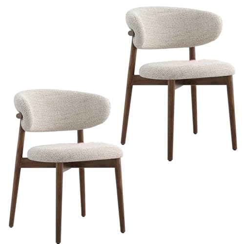 SJDUYD Sillas de Comedor de Madera Maciza, Modernas sillas ergonómicas, sillas de Tela para Salas de Estar, hoteles y restaurantes. 2 Pieces
