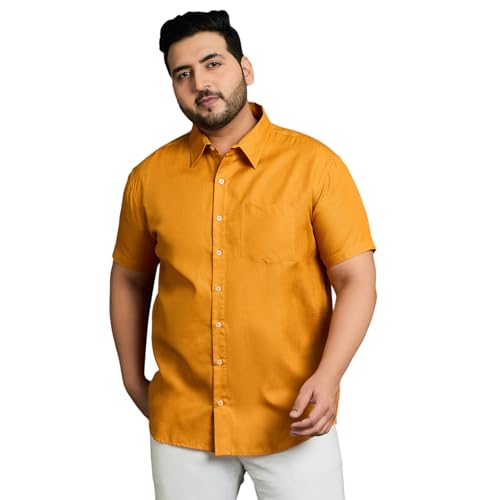 Image of Bigbanana Plus Size Men's Regular Fit Solid Shirt