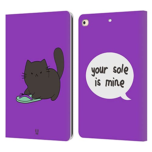 Étui portefeuille en cuir Apple iPad 9.7 2017 antichoc chat